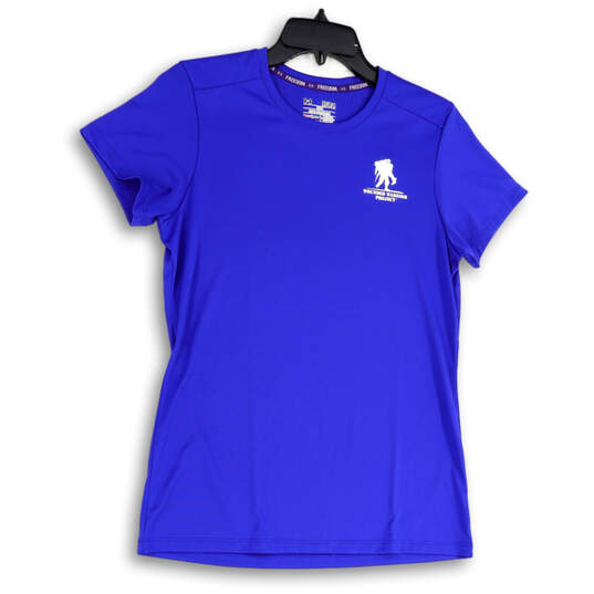 Womens Blue Short Sleeve Crew Neck Freedom Performance T-Shirt Size M image number 1