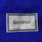 Gianni Versace Blue Wool Pleated Cloak Wrap Top image number 10