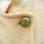 Women's St. John Orange Knitted Gold Button Up Jacket Size 10 image number 4