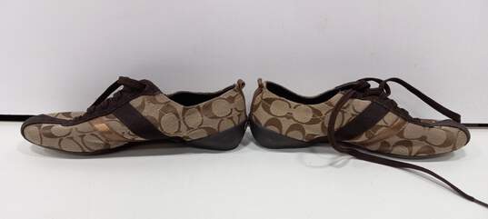 Coach Women's Belina Brown Canvas Sneakers Size 6 image number 2