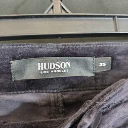 Hudson LA Women Black Velvet Jeans Sz 25 alternative image