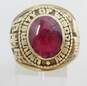 Vintage 10K Gold Ruby Cabochon College Class Ring 15.9g image number 1