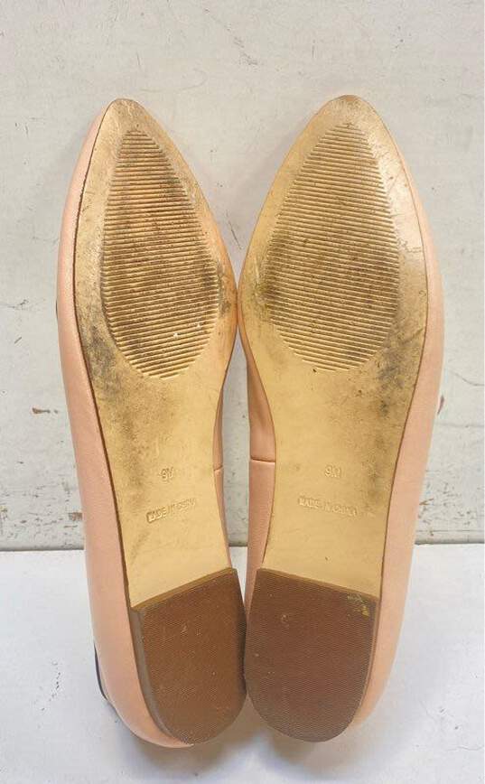 Talbots Kelly Leather Pointed Flats Pink 9 image number 4