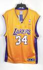Reebok Men Gold LA Lakers Shaquille O'Neal # 34 Jersey M image number 1