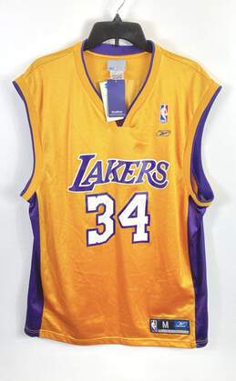 Reebok Men Gold LA Lakers Shaquille O'Neal # 34 Jersey M