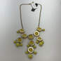NWT Designer J. Crew Gold-Tone Yellow Faceted Cabochon Statement Necklace image number 3