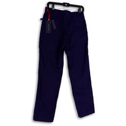 NWT Mens Blue Modern Fit Slash Pocket Straight Leg Dress Pants Size 30x30 alternative image