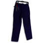 NWT Mens Blue Modern Fit Slash Pocket Straight Leg Dress Pants Size 30x30 image number 2