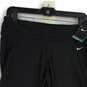 NWT Womens Black Elastic Waist Flat Front Straight Leg Capri Pants Size M image number 3