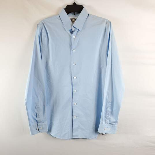 Express Men Blue Button Up M NWT image number 3