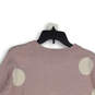 Womens Lavender Knitted Crew Neck Long Sleeve Pullover Sweater Size S image number 4