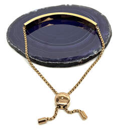 Designer Michael Kors Gold-Tone Rhinestone Bar Slider Chain Bracelet alternative image