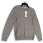 NWT Mens Gray Crew Neck Long Sleeve Knitted Pullover Sweater Size Medium image number 1