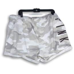 PINK Victoria's Secret Womens White Gray Camouflage Sweat Shorts Size XXL alternative image
