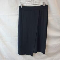 Eileen Fisher Black Midi Wrap Skirt Size XS