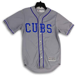 Mens Gray Chicago Cubs #17 Kris Bryant Baseball MLB Jersey Size S