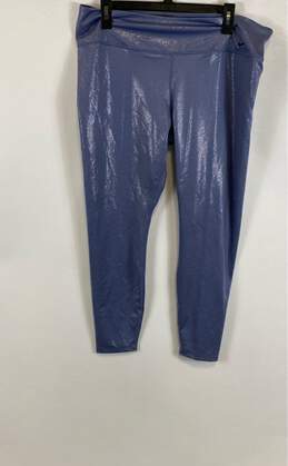 NWT Nike Womens Blue Mid Rise Tight Fit 7/8 Compression Leggings Size 2XL