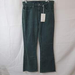 Lucky Brand Green Stevie High Rise Flare Corduroy Jeans Size 10