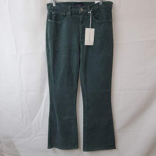 Lucky Brand Green Stevie High Rise Flare Corduroy Jeans Size 10 image number 1