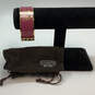 Designer Coach Magenta Gold-Tone Luxury Bangle Bracelet With Dust Bag image number 4