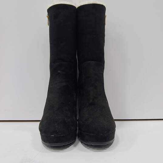 Juicy Couture Women's Black Side Zip Wedge Heel Fashion Boots Size 10M image number 1