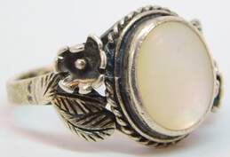 Southwestern Sterling Silver Mother Of Pearl Shell Rings 7.6g alternative image