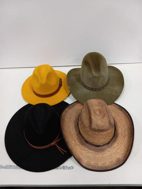 Bundle Of 4 Assorted Cowboy Hats image number 1
