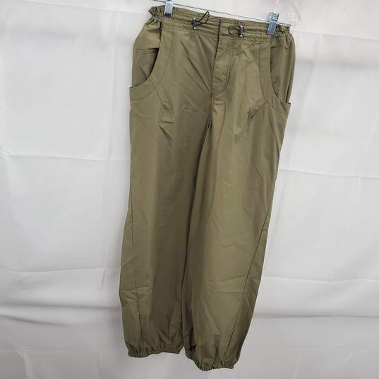 Anthropolgie Olive Green Packable Drawstring Parachute Pants Women's Size XXS image number 1
