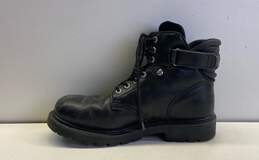 Harley Davidson 91017 Black Leather Lace Up Biker Ankle Boots Men's Size 10 alternative image