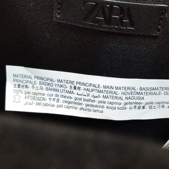 Zara Chain Strap Top Handle Satchel Black image number 8
