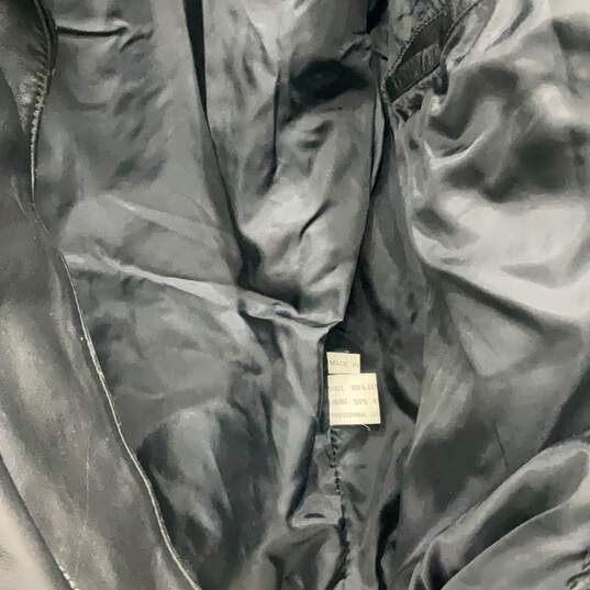 Reed Womens Black Leather Long Sleeve Asymmetrical Zip Motorcycle Jacket Sz R42 image number 3