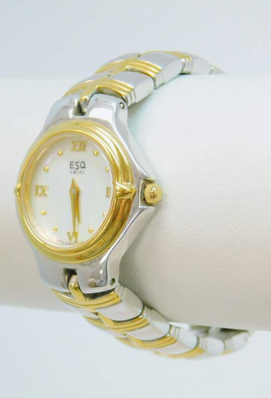 Women's Esquire Swiss 100238A MOP Duo Tone Analog Watch image number 3