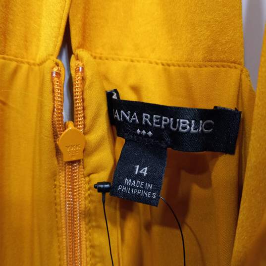 Banana Republic Yellow Dress Size 14 NWT image number 5