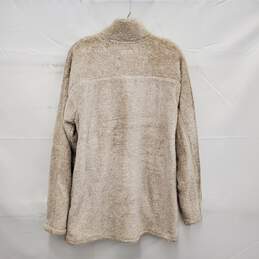 L.L. Bean MN's 100% Polyester Fuzzy Off White Winter Pullover Size M alternative image
