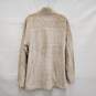 L.L. Bean MN's 100% Polyester Fuzzy Off White Winter Pullover Size M image number 2
