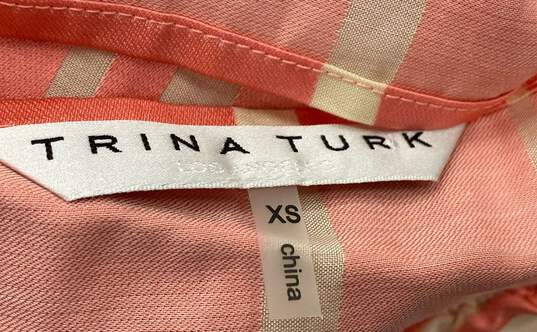 Trina Turk Women's Pink Stripe Blouse- XS image number 7