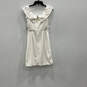 NWT Womens White Ruffled Sleeveless Stretchable Back Zip Sheath Dress Sz 8 image number 2