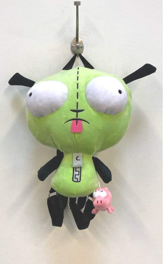 Nickelodeon Invader Zim Gir With Piggy 15 Inch Plush Backpack image number 6