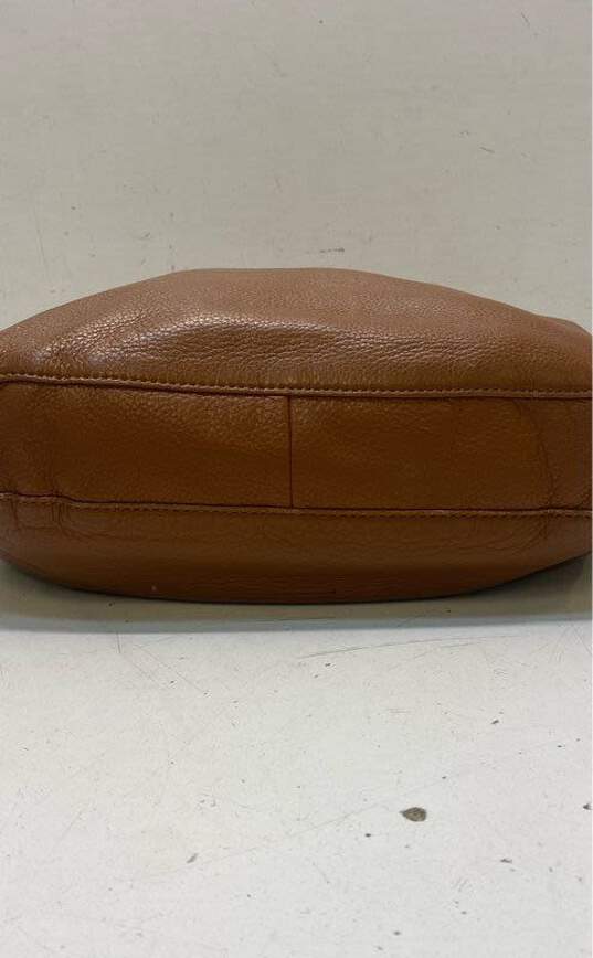 Michael Kors Brown Leather Hobo Shoulder Tote Bag image number 3