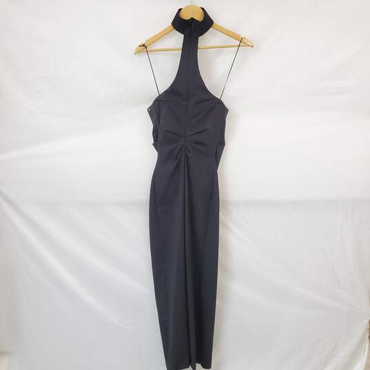 Zara Strapless Halter Black Maxi Dress Size XS w/Integrated Bra image number 3