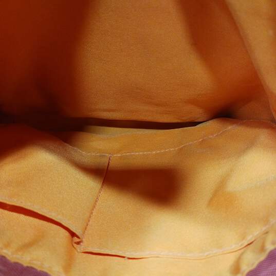 Womens Brown Orange Zipper Outer Pockets Adjustable Strap Crossbody Bag image number 6