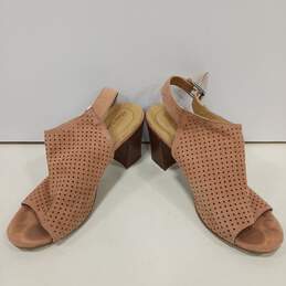 Womens Meridia 14 Pink Leather Buckle Block Heel Slingback Sandals Size 7 M