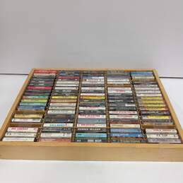 Crate of 95 Assorted Audio Cassettes