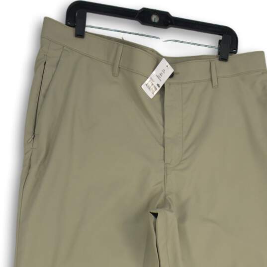 NWT Mens Gray Flat Front Slash Pocket Skinny Leg Chino Pants Size 38 X 30 image number 3