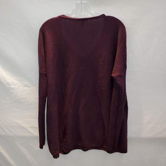 Eileen Fisher Merino Wool Lightweight V-Neck Pullover Sweater Size M image number 2