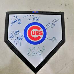 7x Autographed Chicago Cubs Mini-Home Plate
