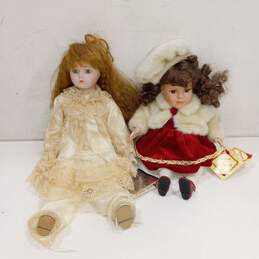 Heritage Mint Porcelain Doll & Musical Porcelain Doll