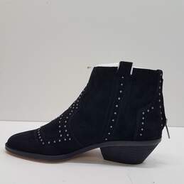 Vince Camuto Tamera Black Suede Studded Ankle Back Zip Western Boots Women's Size 7 W alternative image