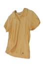 Womens Yellow Short Sleeve Collared Casual Polo T Shirt Size Large image number 3