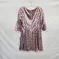 Eliza J. Pink Sequin Long Sleeved Dress WM Size 12 P NWT image number 2